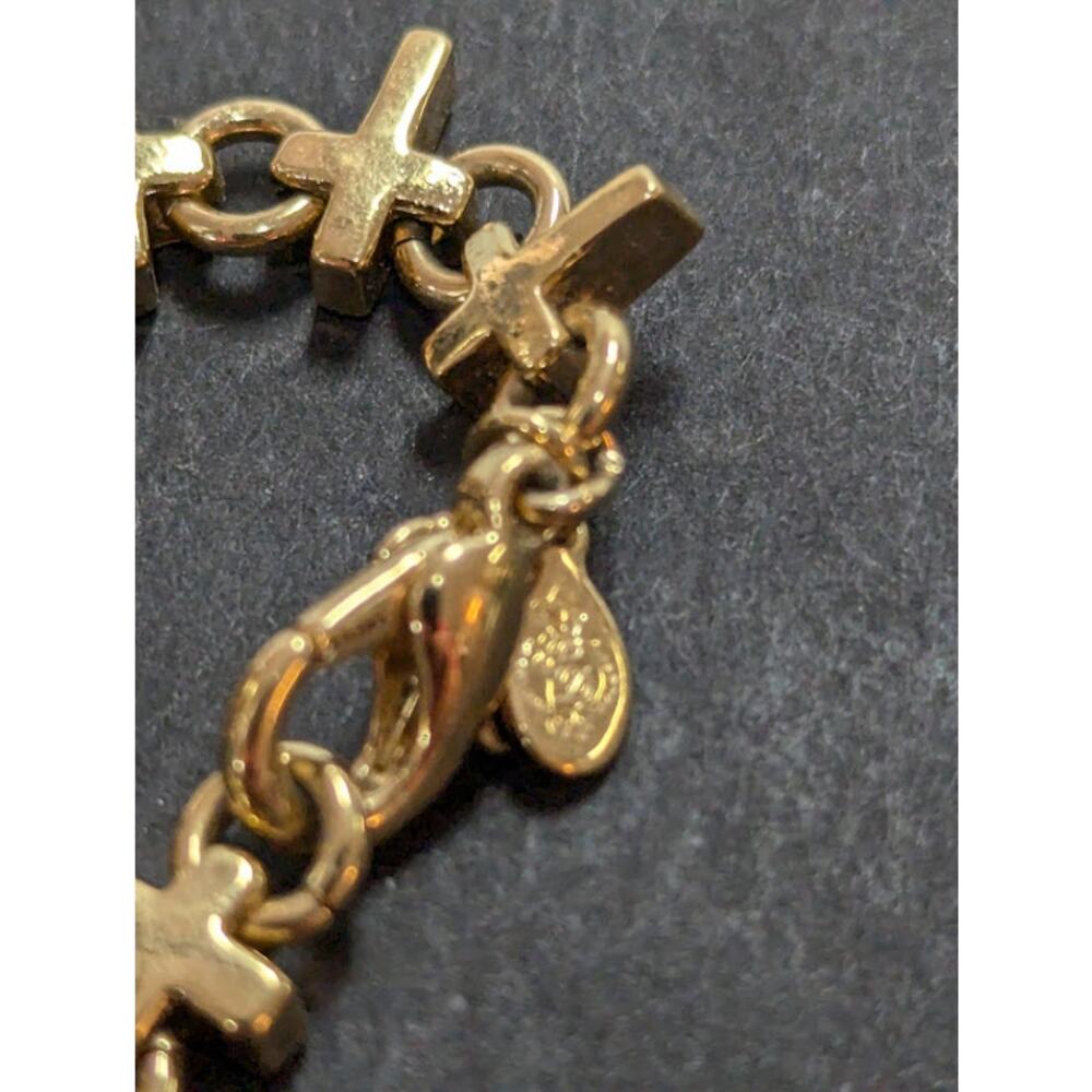Funky Vintage Fashion Bracelet Premier Designs Cross goldtone Crosses - Picture 2 of 3